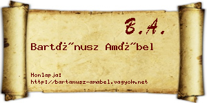 Bartánusz Amábel névjegykártya